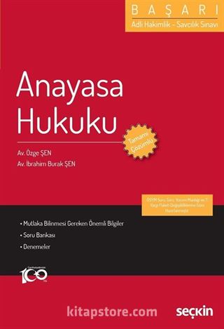 Başarı - Adli Hakimlik - Savcılık Sınavı Anayasa Hukuku - Tamamı Çözümlü