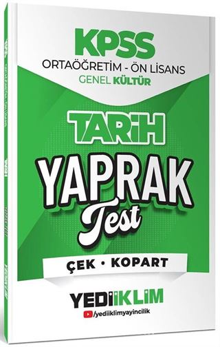 2026 KPSS Ortaöğretim-Önlisans Tarih Çek Kopart Yaprak Test