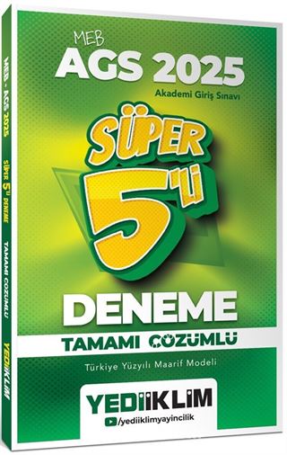 2025 MEB AGS Tamamı Çözümlü Süper 5'li Deneme