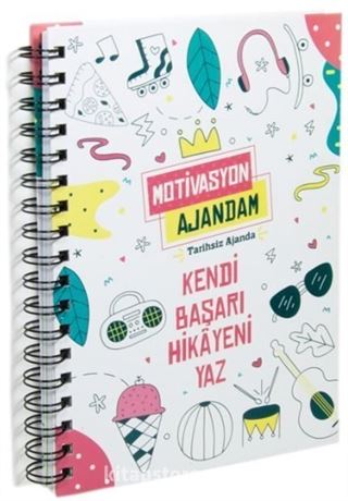 Motivasyon Ajandam, Kendi Başarı Hikayeni Yaz (300'den Fazla Emoji Çıkartmalı) Kod:03