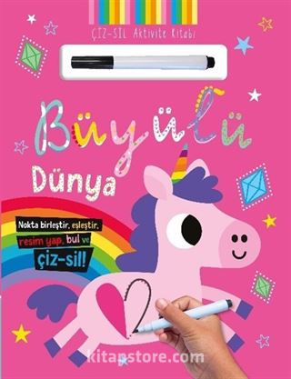 Çiz - Sil Aktivite Kitabı Büyülü Dünya