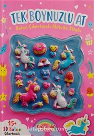 Tek Boynuzlu At Balon Çıkartmalı Aktivite Kitabı