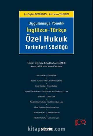 İngilizce-Türkçe Özel Hukuk Terimleri Sözlüğü