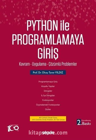 Python İle Programlamaya Giriş Kavram - Uygulama - Çözümlü Problemler