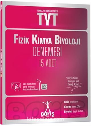 TYT Fizik Kimya Biyoloji FKB Denemesi 15 Adet