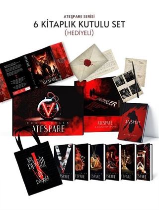 Ateşpare Serisi - 6 Kitaplık Hediyeli Kutulu Set CİLTLİ