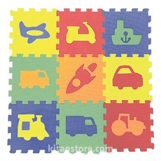 Eğitici Oyun Yer Matı Eco Taşıtlar 33x33 7 mm (390993)