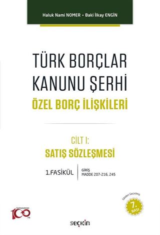 Türk Borçlar Kanunu Şerhi Özel Borç İlişkileri
