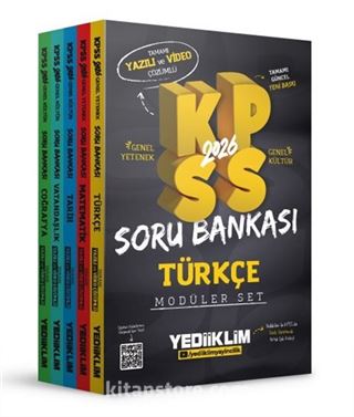 2026 KPSS Genel Yetenek Genel Kültür Tamamı Hem Yazılı Hem Video Çözümlü Modüler Set Soru Bankası (5 Kitap)
