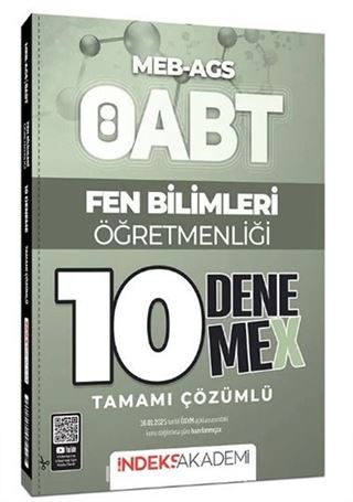ÖABT MEB-AGS Fen Bilimleri Öğretmenliği 10 DenemeX Çözümlü