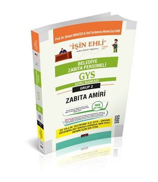 GYS Belediye Zabıta Personeli Soru Bankası Grup 2 Zabıta Amiri