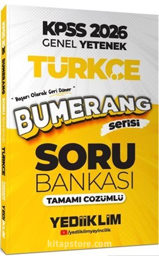 2026 KPSS Genel Yetenek Bumerang Türkçe Tamamı Çözümlü Soru Bankası
