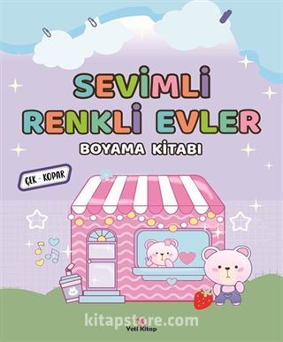 Sevimli Renkli Evler Boyama Kitabı