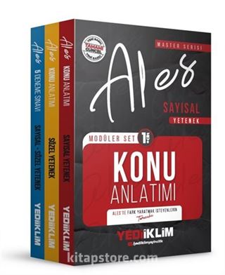 2026 Master Serisi ALES Sayısal-Sözel Yetenek Modüler Set+5 Deneme (3 Kitap)