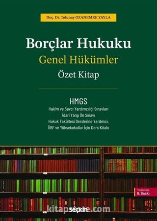 Borçlar Hukuku Genel Hükümler Özet Kitap