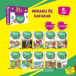 Meraklı Üç Kafadar Serisi (10 Kitap - Etkinlik Testi - Değerlendirme Testi)