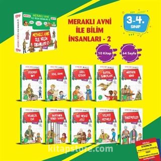 Meraklı Avni ile Bilim İnsanları Serisi - 2 (10 Kitap - Etkinlik Testi - Değerlendirme Testi)