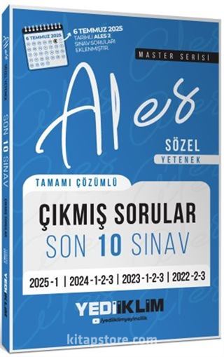 ALES Master Serisi Sözel Yetenek Tamamı Çözümlü Son 10 Sınav Çıkmış Sorular 6 Temmuz 2025 Ales-2 Ekli)