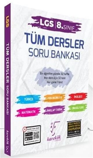 8. Sınıf LGS Tüm Dersler Soru Bankası
