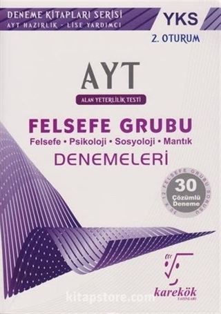 YKS AYT 2. Oturum 30 Çözümlü Felsefe Grubu Denemeleri
