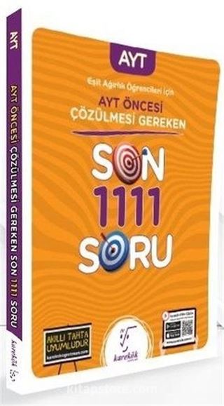Eşit Ağırlık Öğrencileri İçin AYT Öncesi Çözülmesi Gereken Son 1111 Soru
