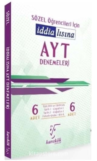 AYT Sözel Öğrencileri İçin İddialısına 6 lı Denemeleri