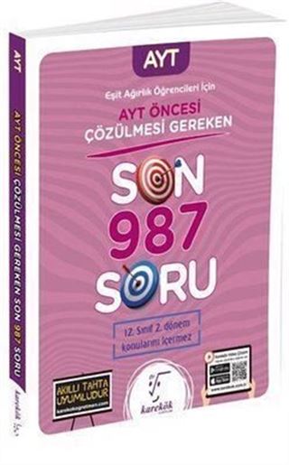 AYT Öncesi Çözülmesi Gereken Son 987 Soru Eşit Ağırlık Öğrencileri için