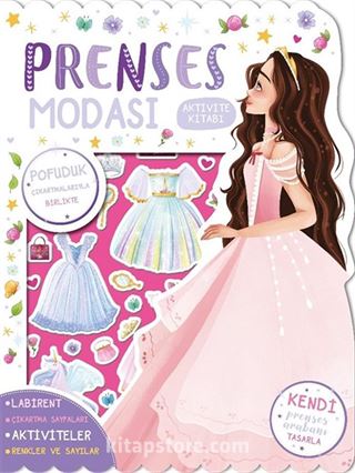 Prenses Modası Çıkartmalı Aktivite Kitabı