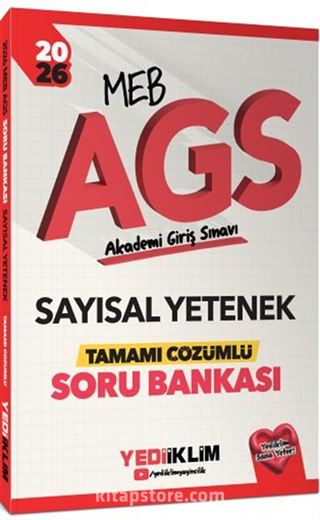 2026 MEB AGS Sayısal Yetenek Tamamı Çözümlü Soru Bankası