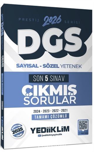 2026 DGS Prestij Serisi Sayısal Sözel Yetenek Tamamı Çözümlü Son 5 Sınav Çıkmış Sorular