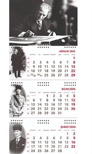 2026 Atatürk Gemici Duvar Takvimi - İmza