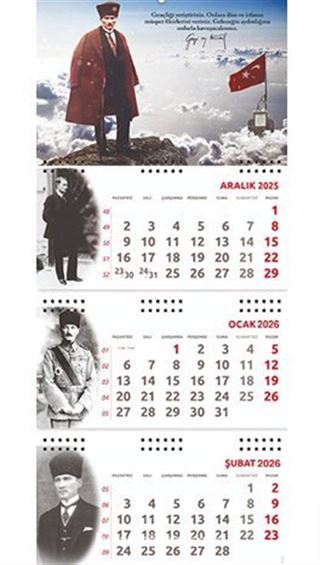 2026 Atatürk Gemici Duvar Takvimi - Sakarya