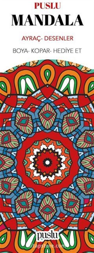 Mandala Ayraç/Desenler (Boya-Kopar-Hediye Et)