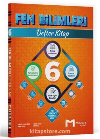 6. Sınıf Fen Bilimleri Defter Kitap