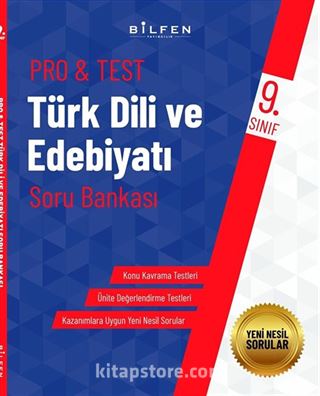 9. Sınıf Pro Test Türk Dili ve Edebiyatı Soru Bankası