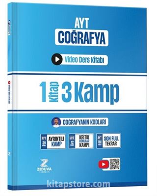 AYT Coğrafya 1 Kitap 3 Kamp Video Ders Kitabı