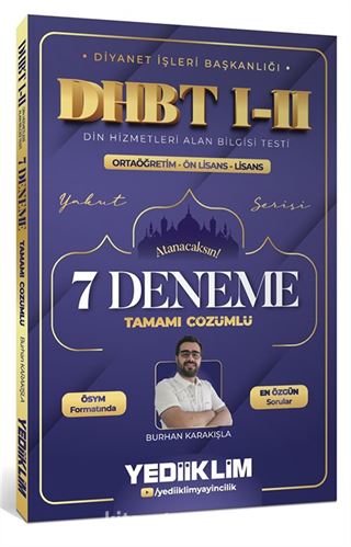 Diyanet İşleri Başkanlığı DHBT I-II Ortaöğretim - Önlisans - Lisans Tamamı Çözümlü 7 Deneme