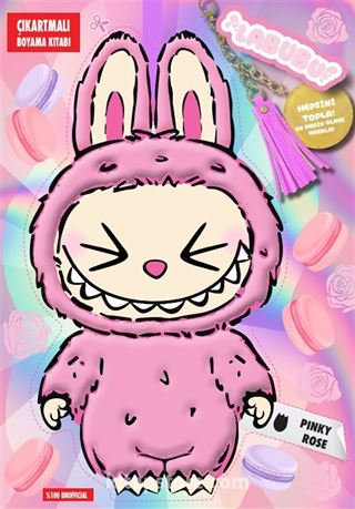 Labubu Pinky Rose Çılgın Koleksiyon Çıkartmalı Boyama Kitabı