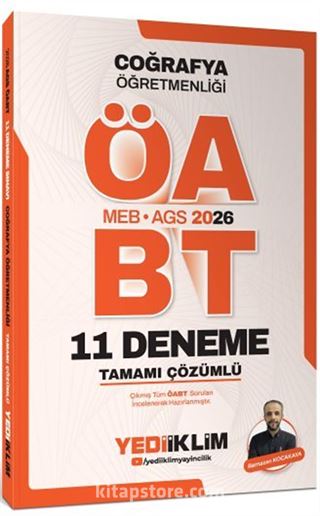 2026 MEB AGS ÖABT Coğrafya Öğretmenliği Tamamı Çözümlü 11 Deneme