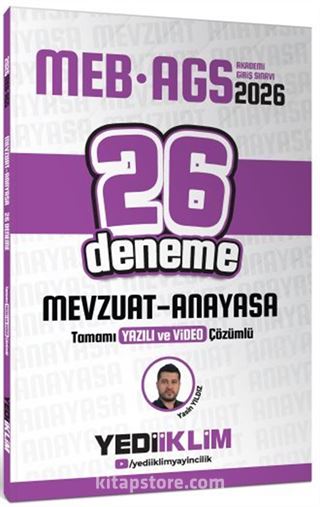 2026 MEB AGS Mevzuat Anayasa Tamamı Yazılı ve Video Çözümlü 26 Deneme