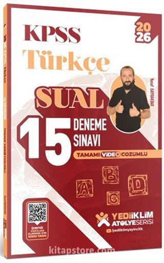 2026 KPSS Atölye Serisi Türkçe Sual Tamamı Video Çözümlü 15 Deneme Sınavı