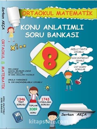2018 8. Sınıf Ortaokul Matematik Konu Anlatımlı Soru Bankası