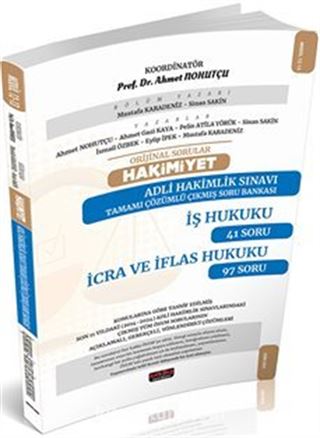 Orijinal Sorular Hakimiyet Adli Hakimlik Sınavı İş Hukuku-İcra Ve İflas Hukuku Çıkmış Soru Bankası