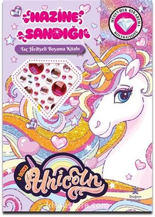 Unicorn / Hazine Sandığı Taç Hediyeli Boyama Kitabı