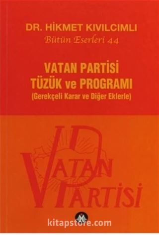 Vatan Partisi Tüzük ve Programı