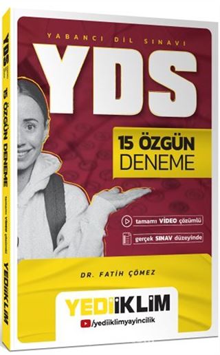 YDS 15 Özgün Deneme Tamamı Video Çözümlü