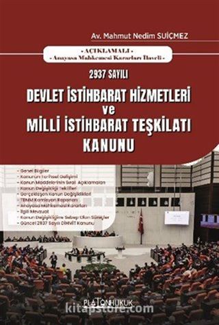 2937 Sayılı Devlet İstihbarat Hizmetleri ve Milli İstihbarat Teşkilatı Kanunu