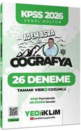 2026 KPSS Genel Kültür Adem Asra ile Coğrafya Tamamı Video Çözümlü 26 Deneme