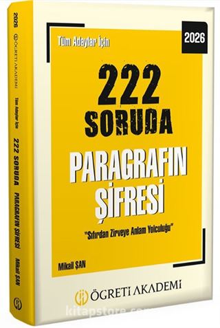 2026 Tüm Adaylar İçin 222 Soruda Paragrafın Şifresi
