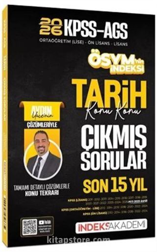 2026 KPSS MEB-AGS Tarih ÖSYM nin İndeksi Çıkmış Sorular Son 15 Yıl Konu Konu Çözümlü